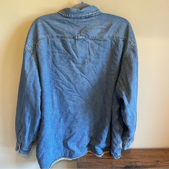 Levi's Men's Jacket  XXL Shacket Denim Sherpa Lined Button Up Pockets - Picture 3 of 6